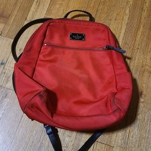 Kate Spade red backpack heavy wear